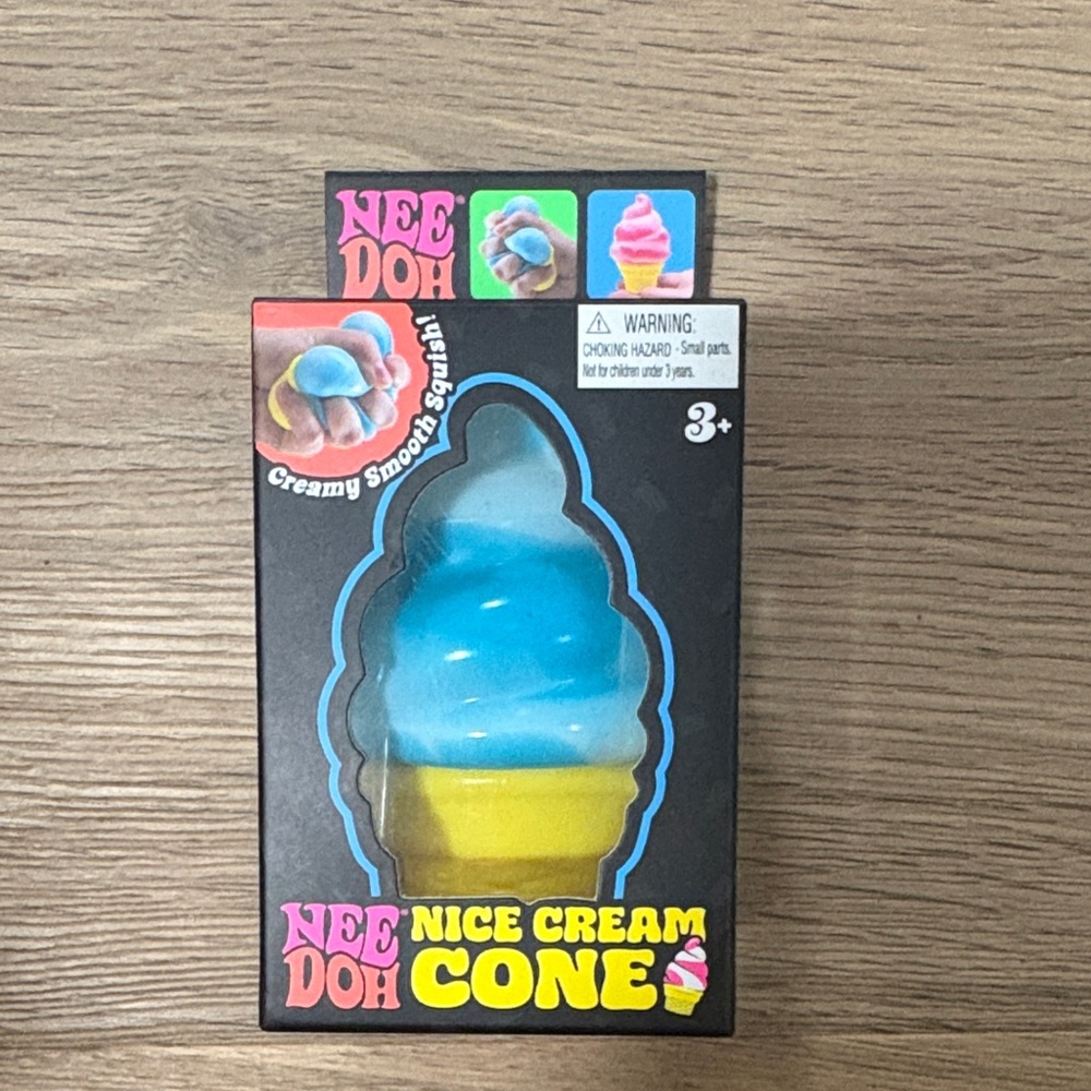 NeeDoh Nice Cream Cone Squishy - Blue and Yellow Brand new in box